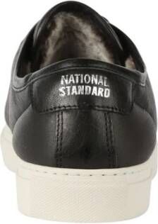 National Standard Handgemaakte Zwarte Shearling Sneakers Black Dames