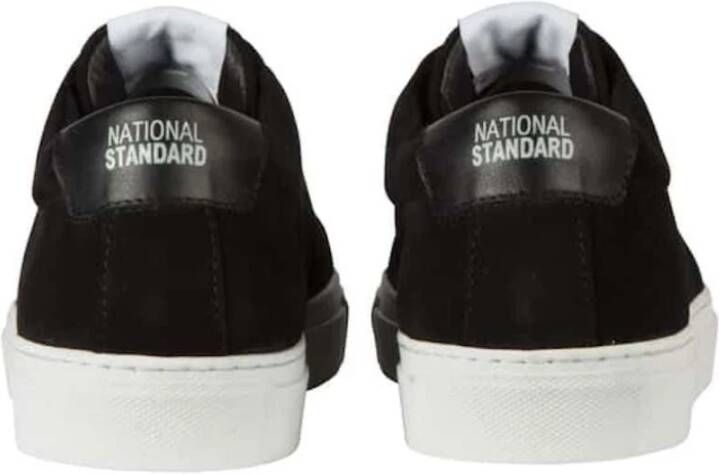 National Standard Handgemaakte Zwarte Suède Sneakers Black Heren