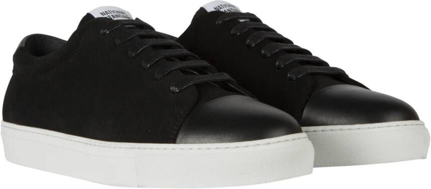 National Standard Handgemaakte Zwarte Suède Sneakers Black Heren