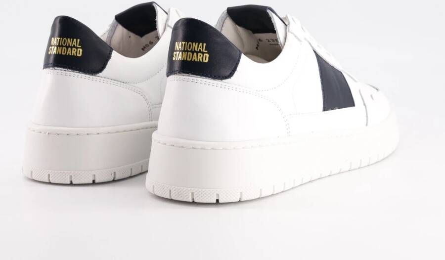 National Standard Met de hand vervaardigde Navy Band Sneakers White Heren