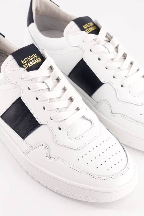 National Standard Met de hand vervaardigde Navy Band Sneakers White Heren