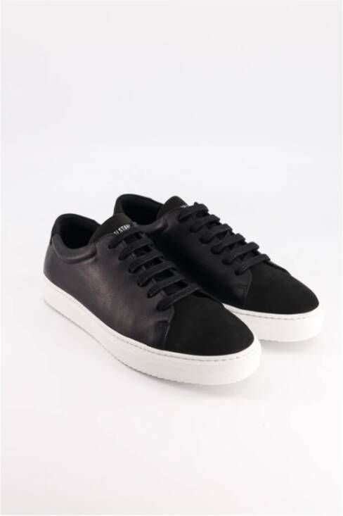 National Standard Handgemaakte Zwarte Nubuck Sneakers Black Heren