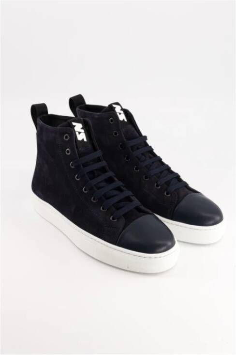 National Standard Handgemaakte Navy Suede Sneakers Blue Heren