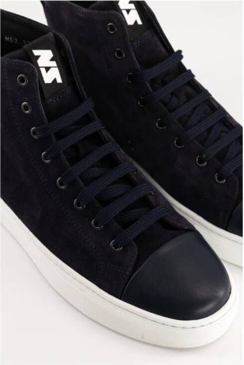 National Standard Handgemaakte Navy Suede Sneakers Blue Heren