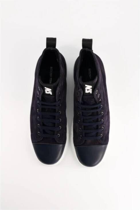 National Standard Handgemaakte Navy Suede Sneakers Blue Heren