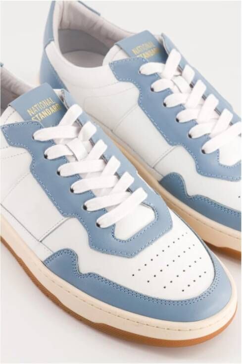 National Standard Handgemaakte White Ciel Sneakers Blue Heren