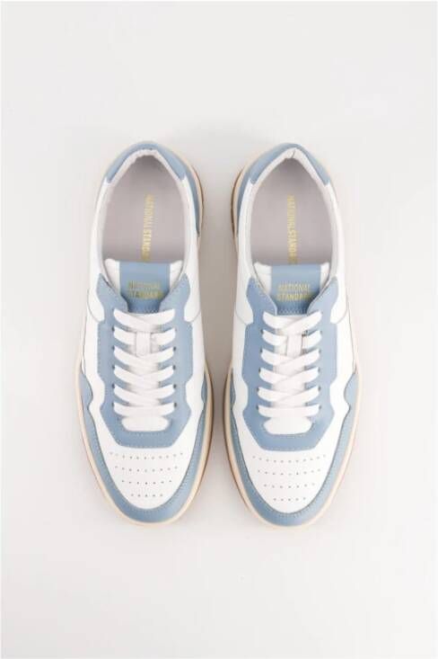 National Standard Handgemaakte White Ciel Sneakers Blue Heren