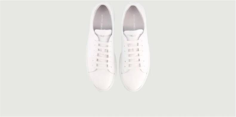 National Standard Witte en Groene Leren Lage Sneakers White Heren