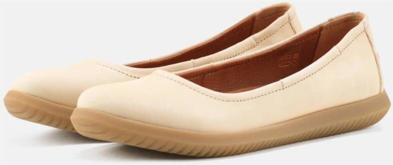 Nature Footwear Ballerina Nubuck Cream Bio Beige Dames