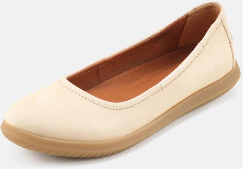 Nature Footwear Ballerina Nubuck Cream Bio Beige Dames