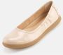 Nature Footwear Crème Leren Ballerina Schoenen Beige Dames - Thumbnail 4