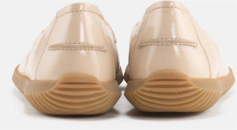 Nature Footwear Crème Leren Ballerina Schoenen Beige Dames