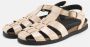 Nature Footwear Crème Leren Sandaal 1103-004-119 Beige Dames - Thumbnail 2