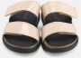 Nature Footwear Crème Leren Sandaal 1104-004-119 Beige Dames - Thumbnail 3