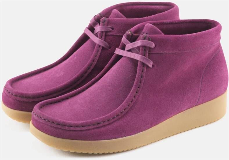 Nature Footwear Donker Berry Suède Laars 1003-056-015 Purple Dames