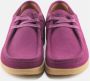 Nature Footwear Donkerbessen Suède Veterschoenen Purple Dames - Thumbnail 4