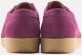 Nature Footwear Donkerbessen Suède Veterschoenen Purple Dames - Thumbnail 6