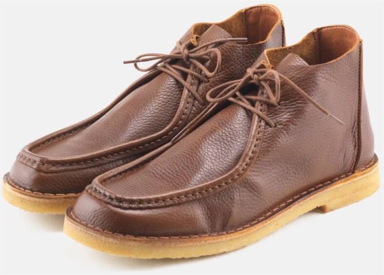 Nature Footwear Elias Leren Laars Brown Heren