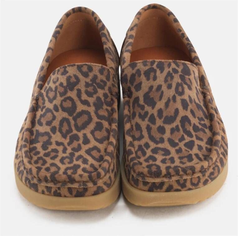 Nature Footwear Elin Loafer Suede Print Brown Dames