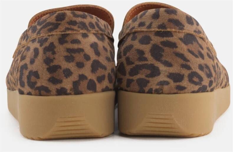 Nature Footwear Elin Loafer Suede Print Brown Dames