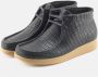 Nature Footwear Ellen Laars Leer Zwart Krokoreliëf Black Dames - Thumbnail 2