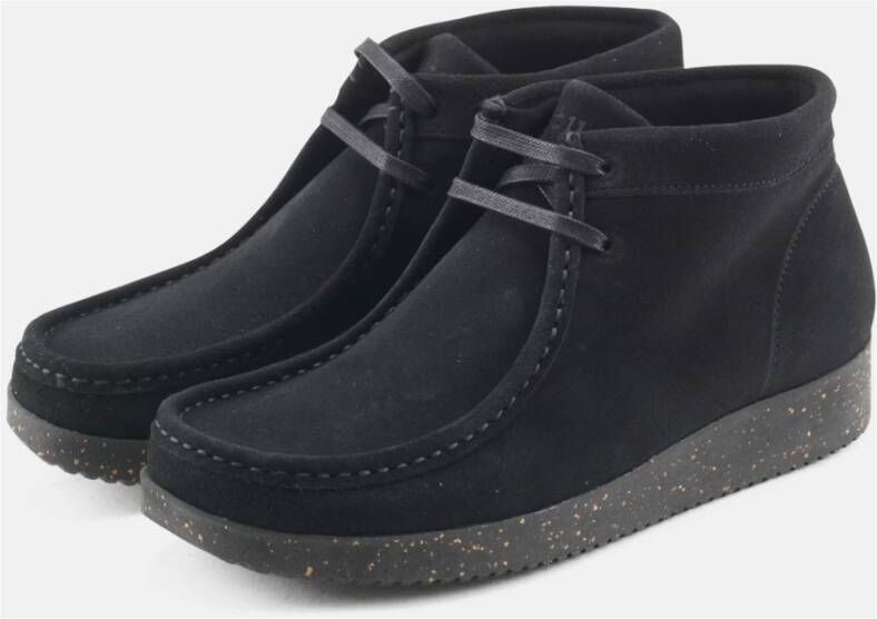 Nature Footwear Ellen Suède Laars Zwart Black Dames