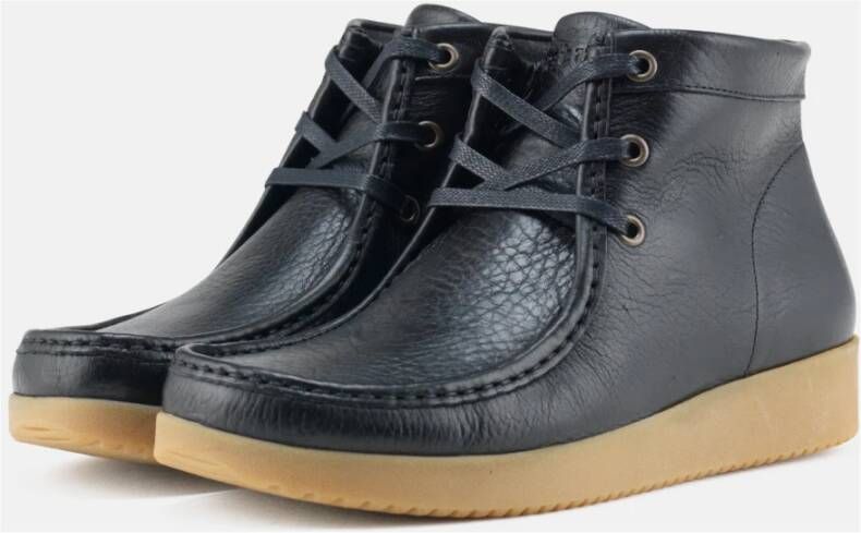 Nature Footwear Emma Laars Pull Up Leer Black Dames