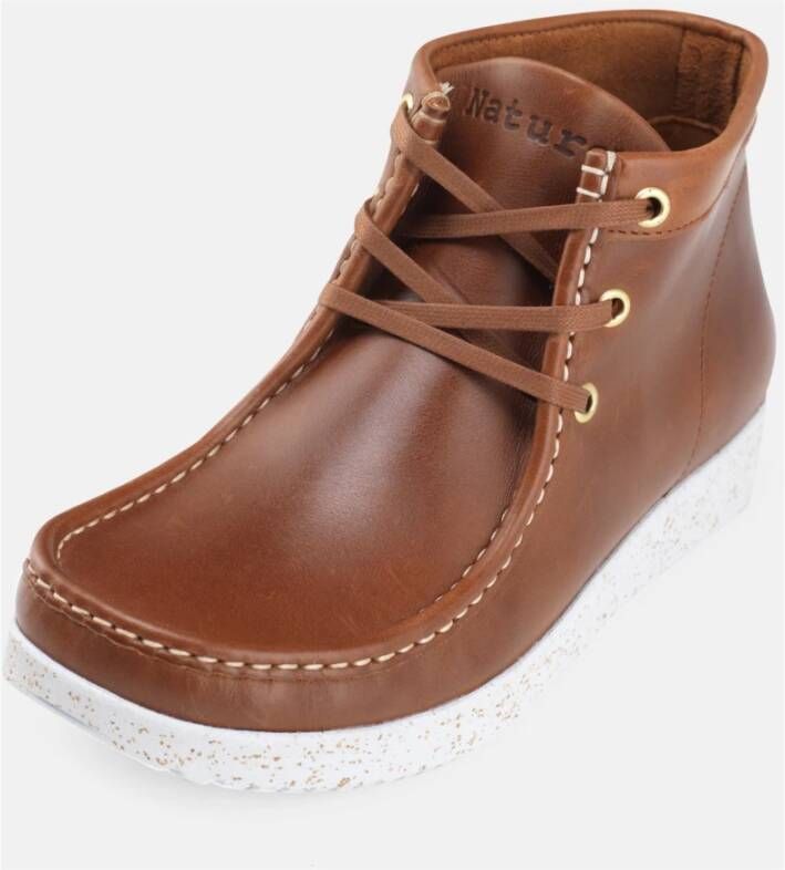 Nature Footwear Emma Leren Laars Tabak 1002-012-114 Brown Dames