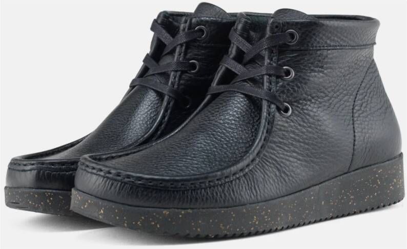 Nature Footwear Emma Leren Laars Zwart Black Dames