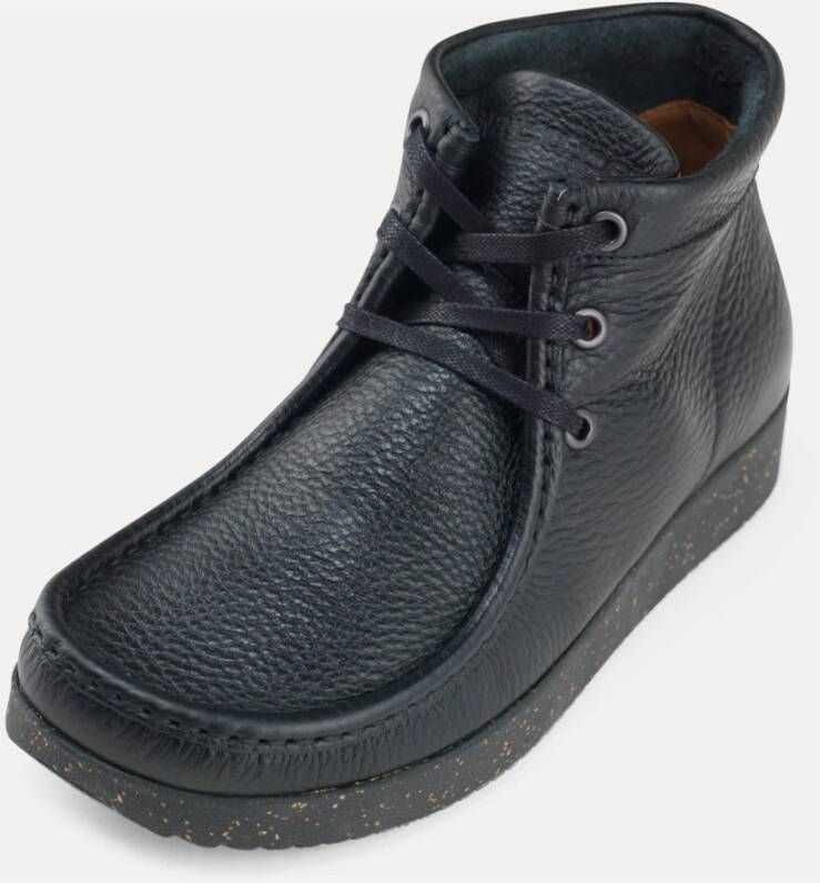 Nature Footwear Emma Leren Laars Zwart Black Dames