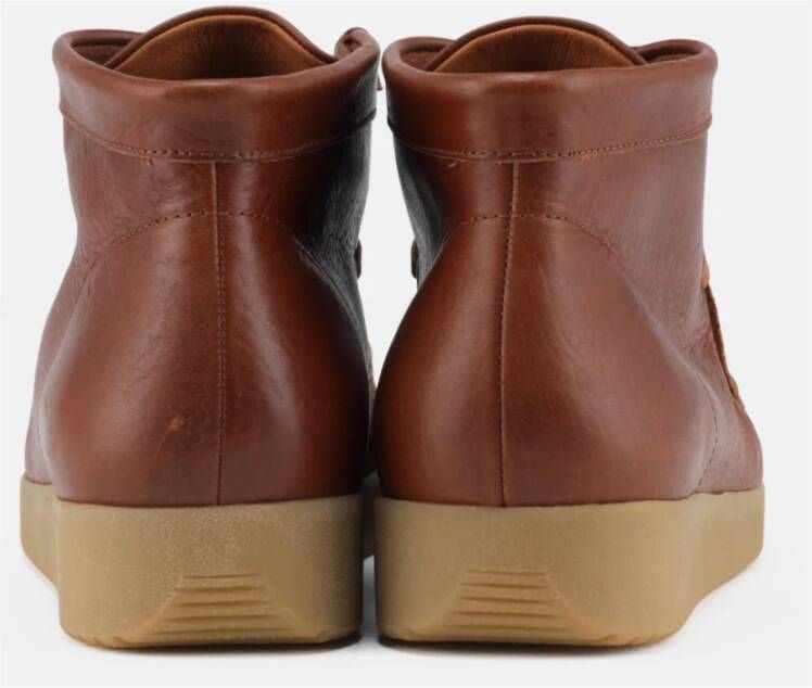 Nature Footwear Emma Leren Laarzen Cognac Brown Dames