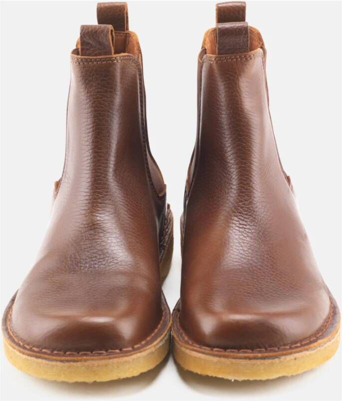 Nature Footwear Handgemaakte Leren Chelsea Laars Tobacco Brown Dames