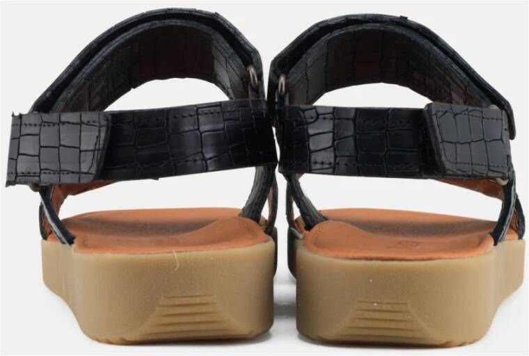 Nature Footwear Karen Sandal Pull Up Leather Black Dames