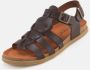 Nature Footwear Koffie Leren Sandaal 1107-040-018 Brown Dames - Thumbnail 4