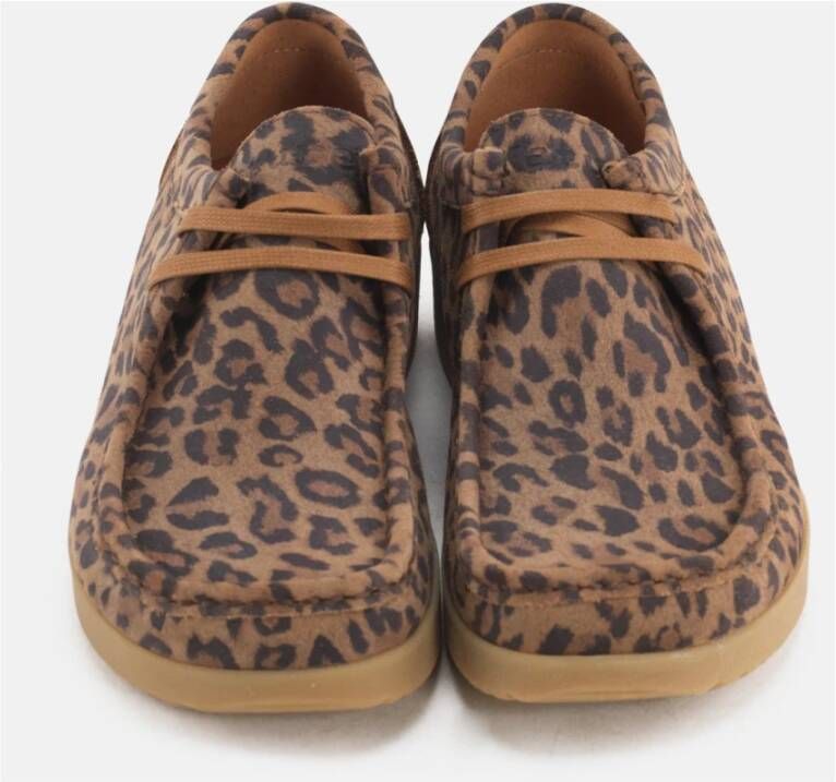 Nature Footwear Luipaard Suède Print Schoenen Brown Dames