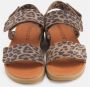 Nature Footwear Luipaard Suede Sandaal Brown Dames - Thumbnail 3