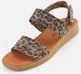 Nature Footwear Luipaard Suede Sandaal Brown Dames - Thumbnail 4