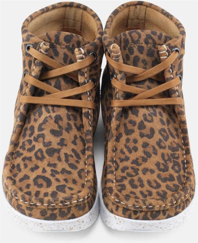 Nature Footwear Luipaardprint Suède Laars Brown Dames