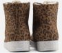 Nature Footwear Luipaardprint Suède Laars met Lamsvacht Voering Brown Dames - Thumbnail 5