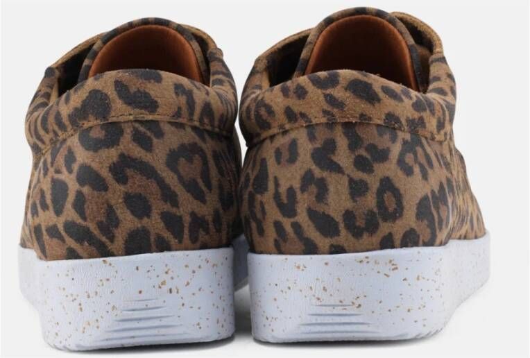 Nature Footwear Luipaardprint Suède Schoenen Brown Dames