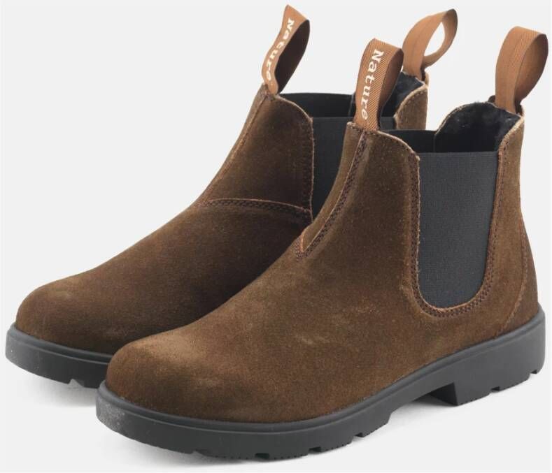 Nature Footwear Mahonie Olie Suède Laars met Voering Brown Heren