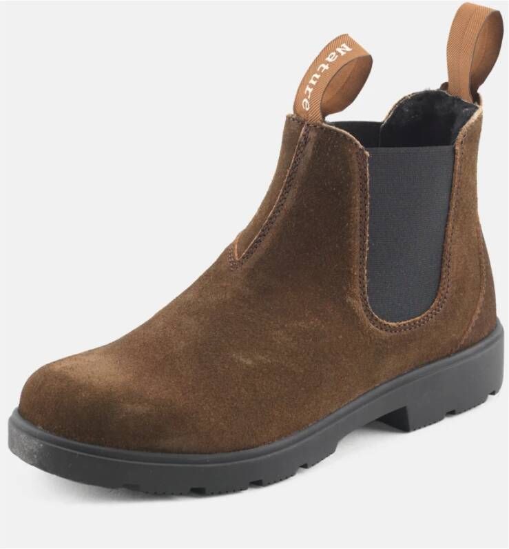 Nature Footwear Mahonie Olie Suède Laars met Voering Brown Heren