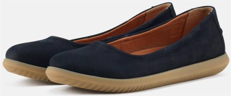 Nature Footwear Marie Ballerina Nubuck Navy Blue Dames