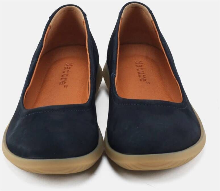 Nature Footwear Marie Ballerina Nubuck Navy Blue Dames