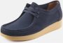 Nature Footwear Marineblauwe Suède Veterschoenen Blue Dames - Thumbnail 5