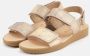 Nature Footwear Metallic Suède Multicolor Sandaal Beige Dames - Thumbnail 3