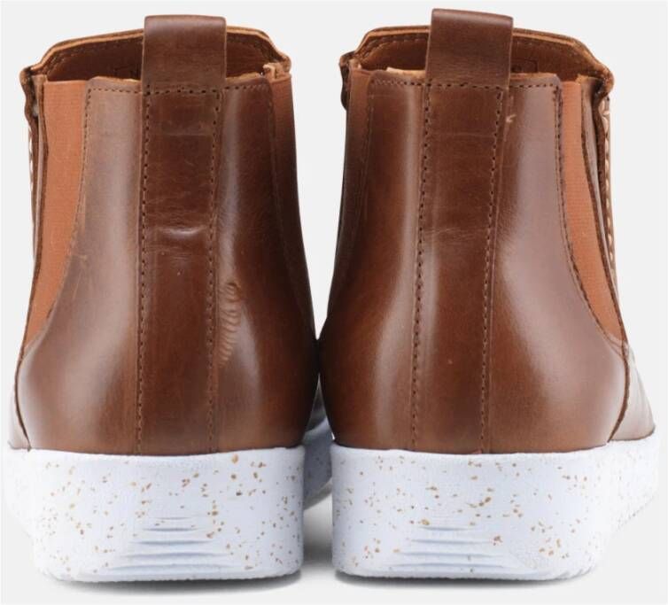 Nature Footwear Pull Up Leren Laars Tabak Brown Dames