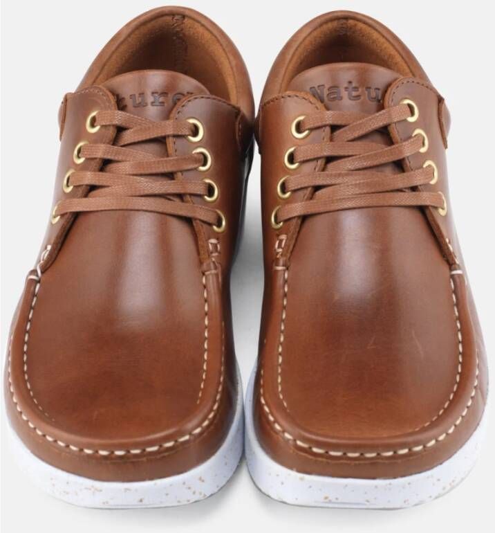 Nature Footwear Pull Up Leren Schoenen Tabak Brown Dames