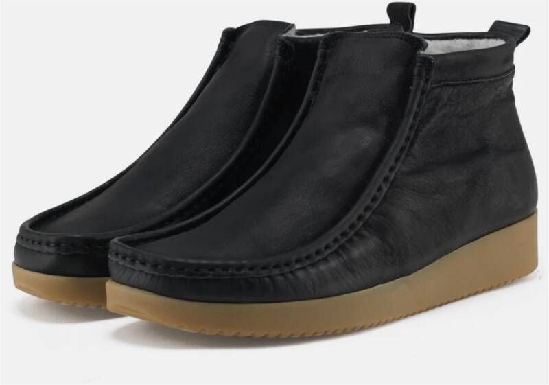 Nature Footwear Sofia Gevoerde Laars Oily Nubuck Black Dames