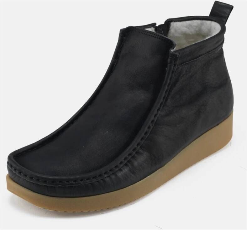 Nature Footwear Sofia Gevoerde Laars Oily Nubuck Black Dames